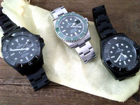 Links: Submariner, Mitte: Original Submariner, Rechts: Sea Dweller